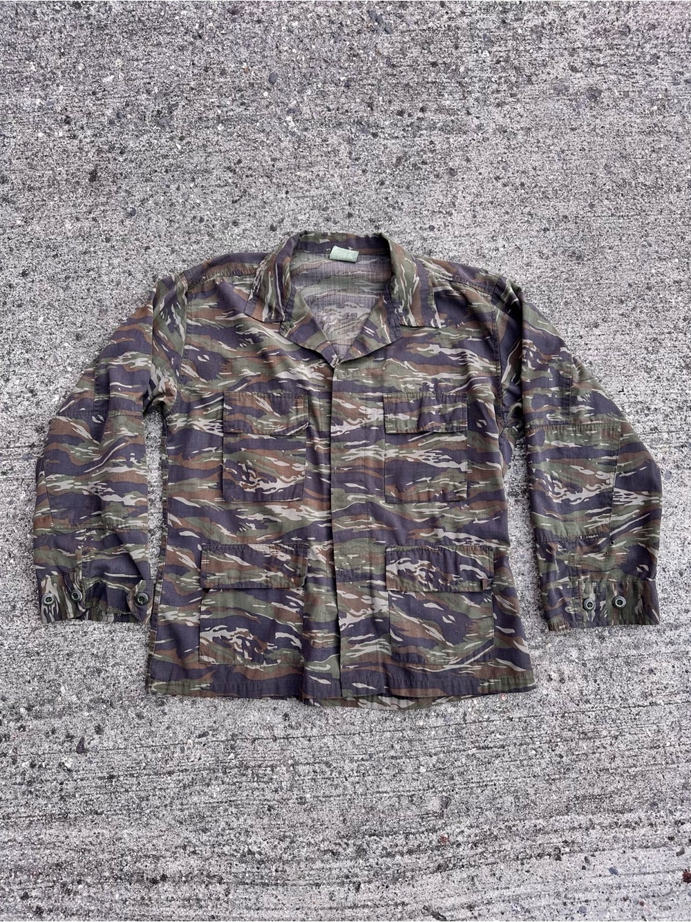 Men's Camo Field Jacket - Olive Green Tigerstripe